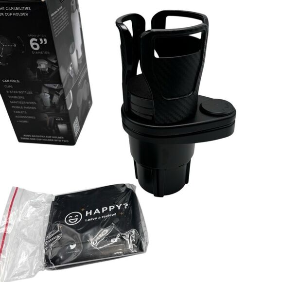 Limitless 2 In 1 Dual Expandable Cup Holder With 360 Degree Rotating Base New - Picture 1 of 6